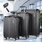 Bosnite Luggage & Travel Gear Suitcase Set - 3-Piece Hard Shell with Stylish Design Travel-Ready Luggage Set - Suitcases with Wheels, Luggage Organiser and Luggage Scale (Black)