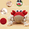 napojoy Dog Toys, Stuffed Dog Toys for Small Medium Large Dogs, Squeaky Dog Chew Toy with Crinkle Paper, Outdoor Puppy Toys Interactive Tough Plush Rope Toys Crab Shape