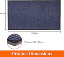 Front Door Mat, Waterproof Anti-Slip Durable Rubber Doormat Low-Profile Design Floor Front Doormat Rugs for Entryway, Patio, Garage, High Traffic Areas (50 * 80 cm)