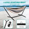 Portable Double Hammock with Stand Hanging Chair Outdoor Garden Beach Bed Travel Camping Gear Colourful