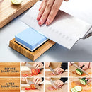 Whetstone Knife Sharpening Stone,Knife Sharpener for Kitchen Knive with Non Slip Silicone Pad and Bamboo Base,2 Side Grit 1000/6000 Knife Sharpening Wet Stone Kit