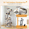 PAWZ Road Large Cat Tree, 72 Inches Cat Tower for Large Cats, Cat Condo with Sisal-Covered Scratching Posts and Pads, 2 Padded Perch, Dual Condo and Basket for Indoor Cats-Gray (AM01-AMT0204GY)