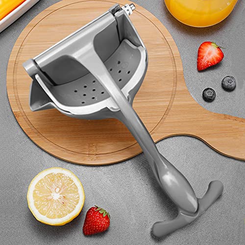 Automoness Manual Juicer, Single Press Lemon Juice Squeezer, Heavy Duty Aluminum Alloy Citrus Lemon Juicer Hand Press With Seed Filter, Hand Held Lemon Lime, Pomegranates,Orange, Apple Juicer