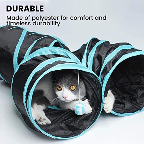 Floofi Cat Tunnel, Cat Tunnels for Indoor Cats, Kitty Toys, Cat Tube, Rabbit Tunnel, Dog Tunnel, Bunny Tunnel, Cat Play Tunnel, Cat Tunnel Toy, Cat Tubes and Tunnels (Red)