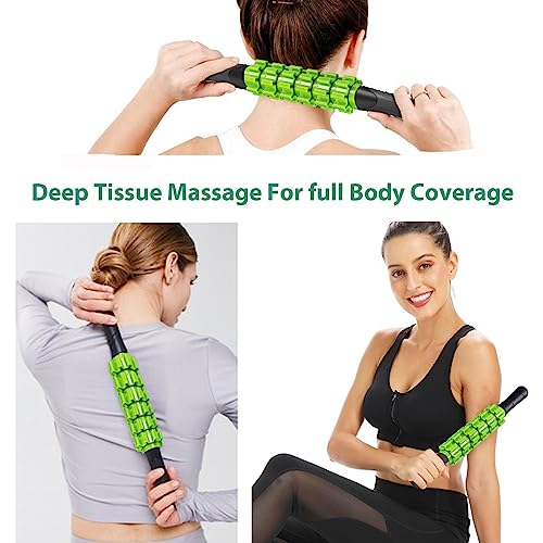 Muscle Roller Stick for Athletes,Deep Tissue Massager for Muscle Soreness, Stiffness and Pain Relief,Portable and Durable Design for Pre and Post Workout Recovery