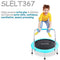 SereneLife Portable & Foldable Trampoline - 40" in-Home Mini Rebounder with Adjustable Handrail, Fitness Body Exercise, Springfree Safe for Kids - SLELT403