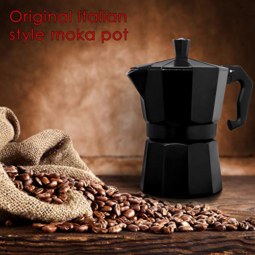 Classic Stovetop Espresso Maker for Great Flavored Strong Espresso,Italian  Style Aluminous Espresso Mocha Pot,Cuban and Greca coffee maker,moka coffee  pot ,Brewer Percolato 