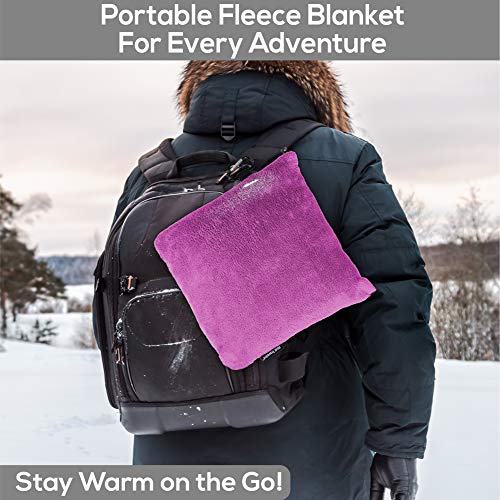  Well Traveled - 2 in 1 Fleece Travel Blanket with