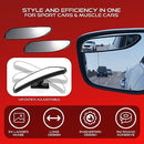 Blind Spot Mirrors. long design Car Mirror for blind side by Utopicar for traffic safety. Door mirrors for great rear view! [stick-on] (2 pack)