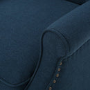 (Dark Blue) - Elizabeth Tufted Dark Blue Fabric Recliner Arm Chair