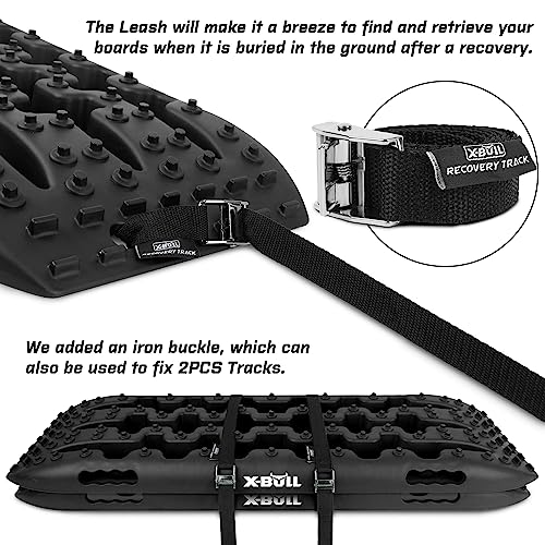 X-BULL New Recovery Traction Tracks Tire Ladder for Sand Snow Mud 4WD(Black)