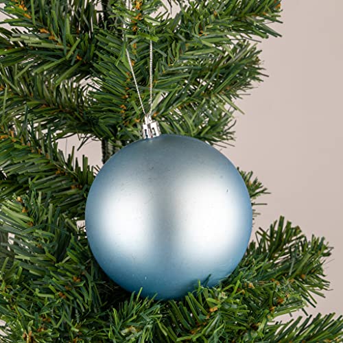 10cm/6Pcs Christmas Baubles Shatterproof Light Blue, Christmas Tree Decorations Ball Ornaments Balls Xmas Hanging Decorations Holiday Decor - Shiny,Matte,Glitter