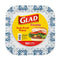 Glad Printed Disposable Paper Plates, 50 Count 10 Inch | Heavy Duty Paper Plates with Beautiful Printed Design, Soak Proof | 50 Count Square Paper Plates | Disposable Plates, Party Paper Plates