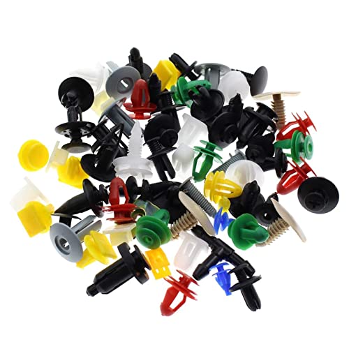 500pcs Mixed Auto Car Nylon Bumper Clips Car Retainer Clips & Plastic Fasteners Kit, Body Push Rivets Fender Liner Clips for GM Ford Chrysler Toyota Lexus Honda Acura Dodge Jeep