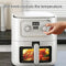 Air Fryer 10L Oilless AirFryer 2400W Electric Healthy Oven Cooker Large Capacity with Visible Cooking Window, Knob & Touch Control, Customerizable Cooking, Non-Stick Basket, Included Recipe