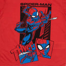 Marvel Spider-Man Comics Peter Parker Boys 3-Pack Short Sleeve T-Shirt Bundle Set for Kids, Black/Red/Blue, 10-12