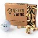 Green Swing 38mm Bamboo Golf Tees Green