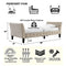 Rosevera Milagros Upholstered Button Tufted Fine Polyester Easy aseemble with Wooden Legs Twin Size Daybed Sleeper Couch for Living Room Bedroom, Day Bed Without Backer, Warm Beige