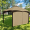 Tanxianzhe Gazebo Replacement Privacy Screen with Zipper Outdoor Universal Privacy Screen Panel Side Wall for 3x3m Gazebo (Khaki)