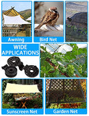 50 PCS Shade Cloth Plastic Clips Round Plastic Black Clips for Sun Shade Net, Garden Expert Anti Bird Netting, Shade Netting Fabric Accessories Grommets in Garden Backyard Greenhouse Outdoor, Black