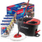 O-Cedar Easywring Microfiber Spin Mop & Bucket Floor Cleaning System with 4 Extra Refills,Red, Gray