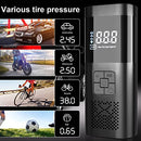 Tire Inflator,Portable Air Compressor, 6000mAh Battery Rechargeable Bike Air Pump with Digital Pressure Gauge,150PSI Auto Off Electric Wireless Pump for Car,Motorcycle,Bicycle Bike