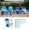 #WEJOY 2 Pack Reclining Lightweight Beach Chair, 4-Position Aluminum Folding Beach Chairs for Adults with Headrest Carry Strap Cup Holder Side Pocket for Outdoor Camping Lawn
