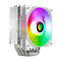 Air CPU Cooler ARGB Cooling Fan 6 Copper Heat Pipes CPU Radiator with FDB Bearing 120mm Fan PWM 2000PRM 76CFM Addressable RGB Lighting Sync for AMD AM4/AM5 Intel LGA 1700/1150/1551/1155/1200 (White)