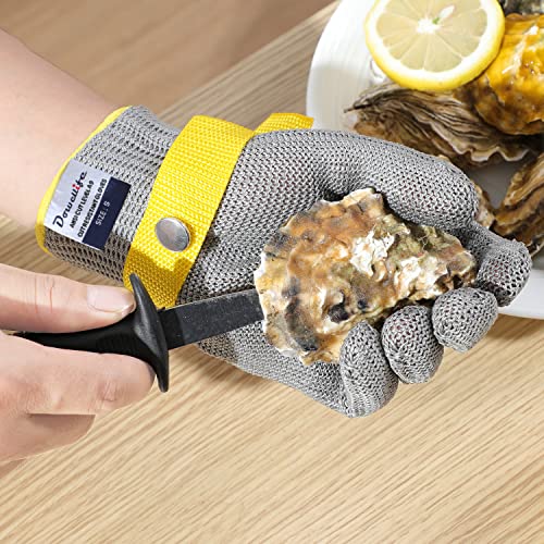 ARCLIBER Level 9 Cut Resistant Glove Stainless Steel Wire Metal Mesh  Butcher Safety Work Glove for Cutting,Slicing Chopping and Peeling(Medium)
