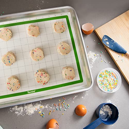 Tovolo TrueBake SIL 1/2 Sheet Pan Mat w/Grid for Baking, Food and Meal Prep, Cooking and More