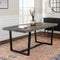 WE Furniture 72" Industrial Design Rustic Solid Wood Dining Table - Grey