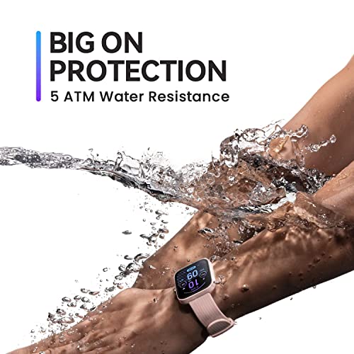 Amazfit Bip 3 Smart Watch for Android iPhone, Health Fitness Tracker with 1.69" Large Display,14-Day Battery Life, 60+ Sports Modes, Blood Oxygen Heart Rate Monitor, 5 ATM Water-resistant (Black)