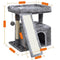 SIYIPURR Small Cat Tree for Indoor Cats，Cat Tower with Cat Scratching Post and Board，Cat House with Cat Perch for Kitten, Cat Condo,Stable Cat Stand (Light Grey)