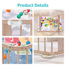 10 Panels Baby Playpen Fence Pen Safety Gate Activity Centre Pet Dog Cat Enclosure Barrier Playground Pine Wood Portable Play Room