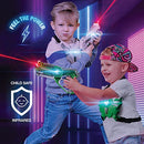 Play22 Laser Tag Sets Gun Vest - Infrared Laser Tag Set 4 Guns 4 Vests - Laser Tag Gun Toys for Indoor Outdoor - Laser Tag Game Set Best Gift Boys Girls - Original