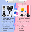 Inflatable Punching Bag Combo Kit for Kids Complete with Boxing Gloves and a Pump. Boxing Bag for immediate Bounce Back for Practicing Mixed Martial Arts, Boxing, Taekwondo, Judo, Karate. (Black)