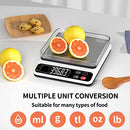 Scale Jazz Kitchen Scale for Cooking, Baking, Meal Prep, Dieting & Weight Loss Digital Ounces, Grams, Milliliters, 6.6 lbs / 3 kg, Backlit Display, Battery Included (White)