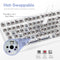 RK ROYAL KLUDGE M75 Gaming Keyboard Wireless 75% TKL Mechanical Keyboard RGB 2.4GHz Wireless/Bluetooth/USB-C QWERTZ with OLED Smart Display and Button Hot Swappable Brown Switch, Lavender Purple