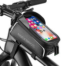 ROCKBROS Bike Phone Front Frame Bag Bicycle Bag Waterproof Bike Phone Mount Top Tube Bag Bike Phone Case Holder Accessories Cycling Pouch Compatible with iPhone 11 XS Max XR Below 6.5”