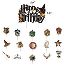 Magic Wizard Birthday Party Decoration, Harry Style Party Supplies Set Include Happy Birthday Banner, Cake Toppers, Wizard HP Themed Balloons (39Pack)