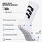 Closemate Grip Socks Football, 3 Pairs Anti Slip Socks for Men Women Non Slip Sports Socks Cotton Cushion Wicking Anti Blister Athletic Socks for Football Basketball Hiking Running Yoga(3White,Size M)