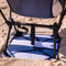 WILD AUSSIE Compact Folding Camping Chair | Hiking & Backpacking Chair | Portable & Durable | 120kg Capacity (Navy & White Stripes)