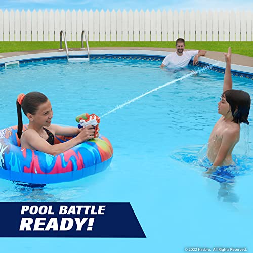 NERF Super Soaker Hydro Battle Ride-On Cruiser – Inflatable Pool Float with Pool-Fed Mega Water Blaster