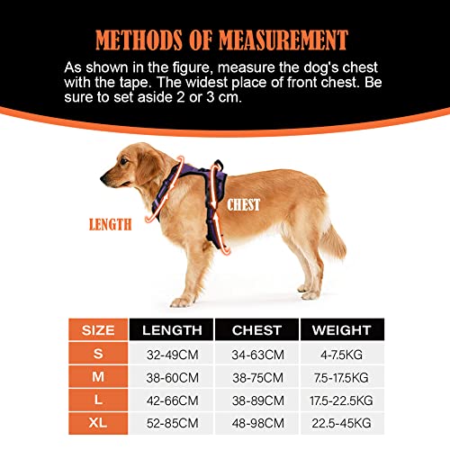 Reflective Dog Harness with Leash Set Inelastic Harness Adjustable Soft Padded Dog Vest Breathable for Training