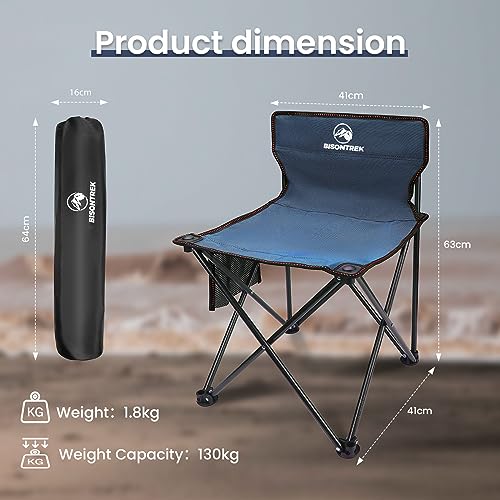 Camping Hiking Chair, Outdoor Fishing BBQ Garden Seat, Portable Lightweight Picnic Beach (Blue)
