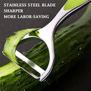 2Pcs Stainless Steel Peeler Multifunctional, Y Shape Peeler with Swivel Blades, Vegetable Peeler Julienne Slicer, Kitchen Potato Peelers for Veggie, Melon, Fruit, Cabbage (Green)