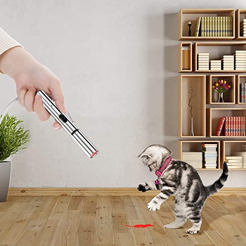 [Upgrade] BYETOO 7 in 1 Laser Pointer for Cat/Dog,Cat Dog Interactive Lazer Toy,Indoor/Outdoor Kitten for Pet Toy,Pet Training Exercise Chaser Tool,3 Mode USB Rechargeable Long Range Mice and Kitten