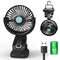 4400mAh Battery Operated Auto Oscillating Fan Clip On Fan 5-Inch Portable Fan, Cordless, Timer, Oscillating, 3-Speeds, Super Strong Airflow Standing USB Desk Fan Up To 18 Hours Running Time Ideal for Home Outdoor Camping Tent Travel