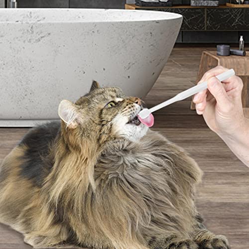 Kitten Toothbrush | Pet 360 Degree Oral All Round Cleaning Supplies,Household Dogs Toothbrush for Bad Breath, Small Animals Teeth Cleaning for Mouth