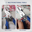 Diagonal Cutting Pliers-KAIHAOWIN 8" Heavy Duty Wire Cutter Wire Stripper Crimper-High Leverage with Compound Action Design Diagonal Cutters-Multi function Professional Industrial Cut Hardened Wire